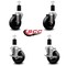 Service Caster 4'' Phenolic Wheel Swivel 1-1/2'' Expand Stem Caster Set 2 Brakes, 4PK SCC-EX20S414-PHS-2-TLB-2-112 - alternate 2